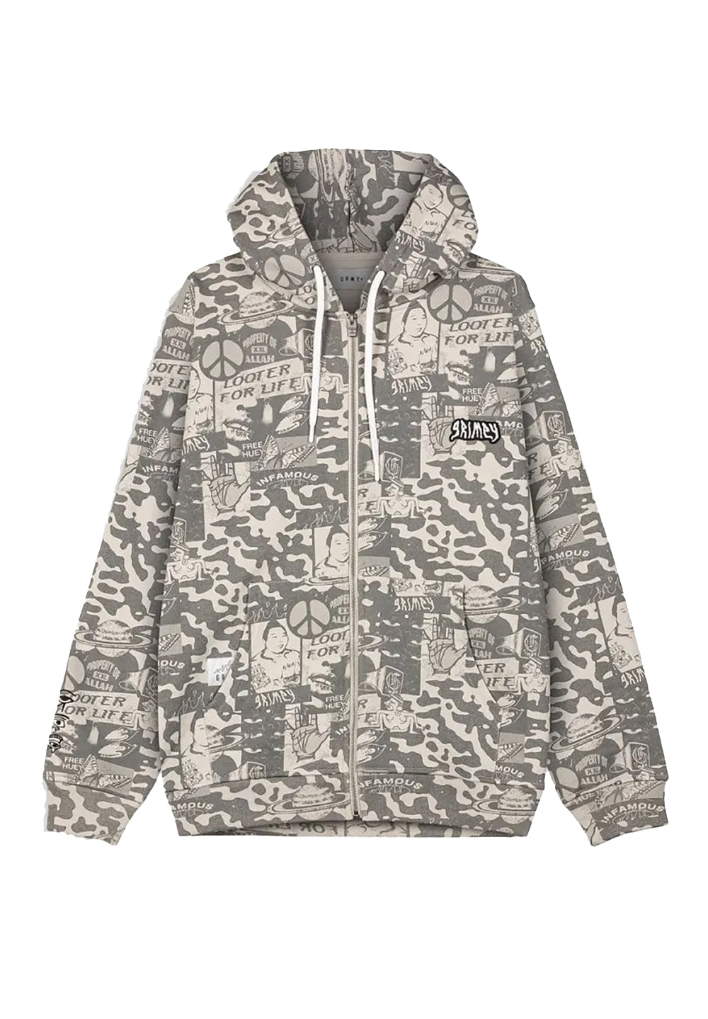 Peace Within All Over Print Zipper Hoodie
