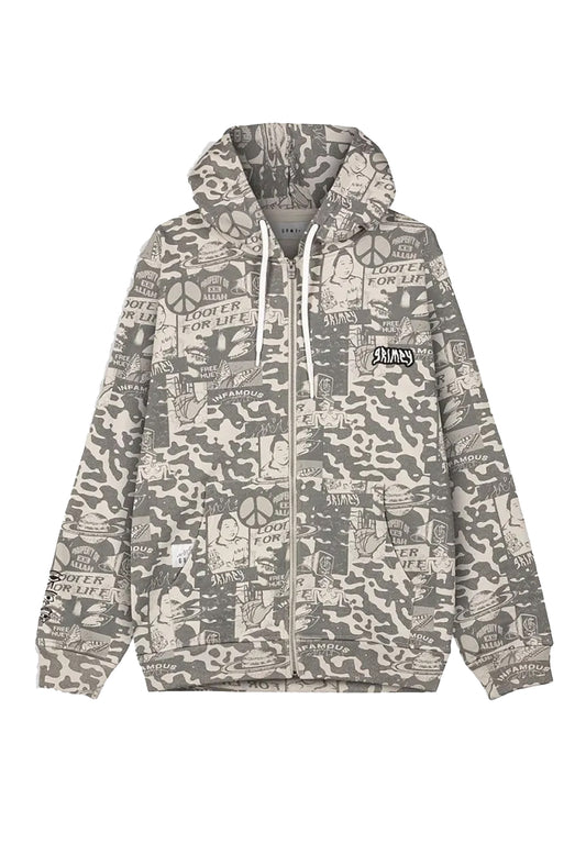 Peace Within All Over Print Zipper Hoodie