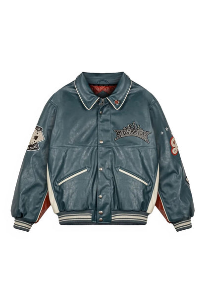 Deeper Leather Varsity Jacket