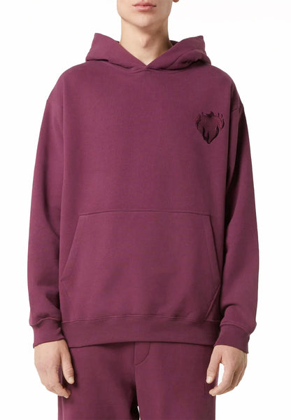 Grape Wine Hoodie With Embroidered Logo