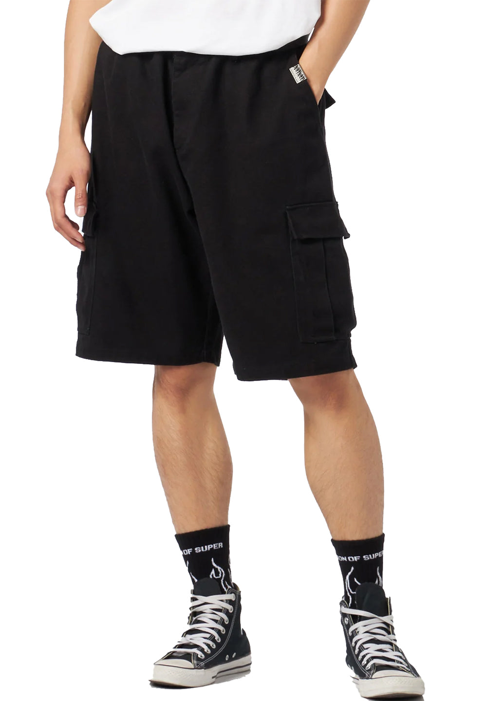 Cargo Short with Flames Patch