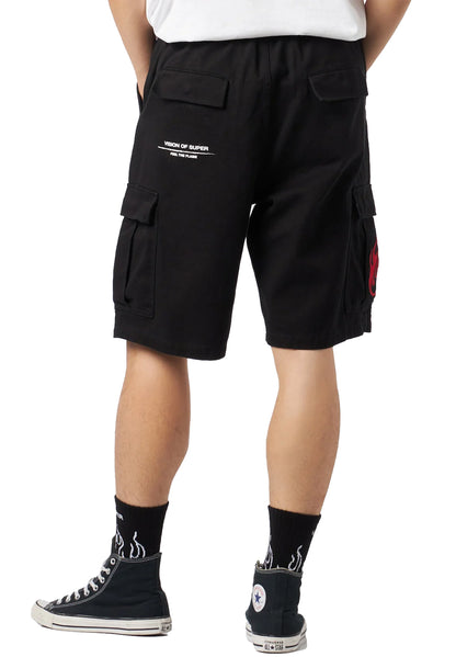 Cargo Short with Flames Patch
