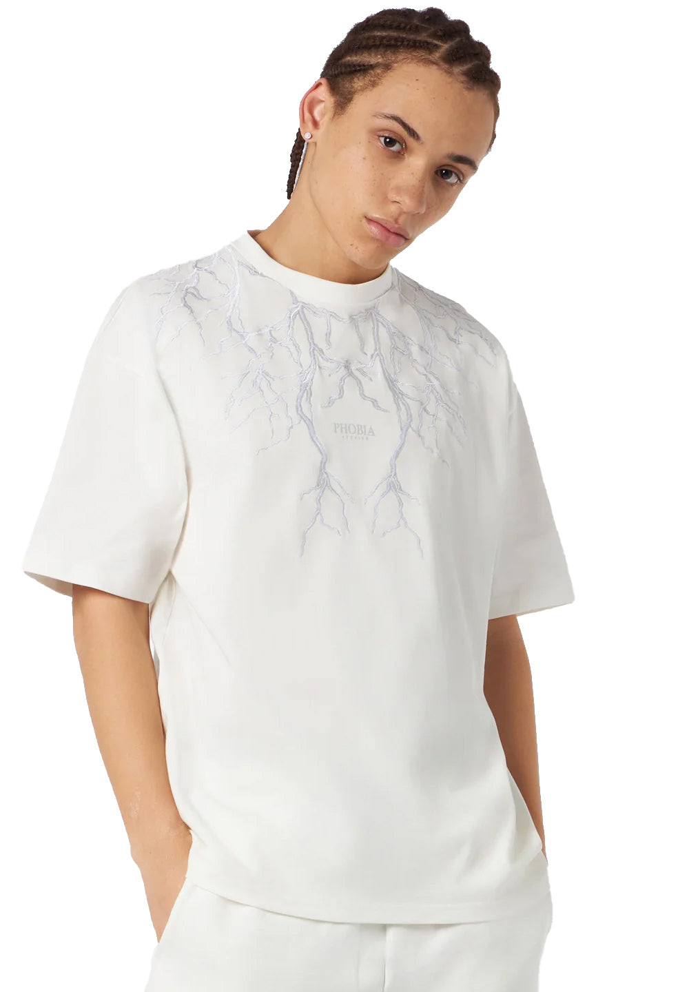 T-shirt with Embroidery Lightning