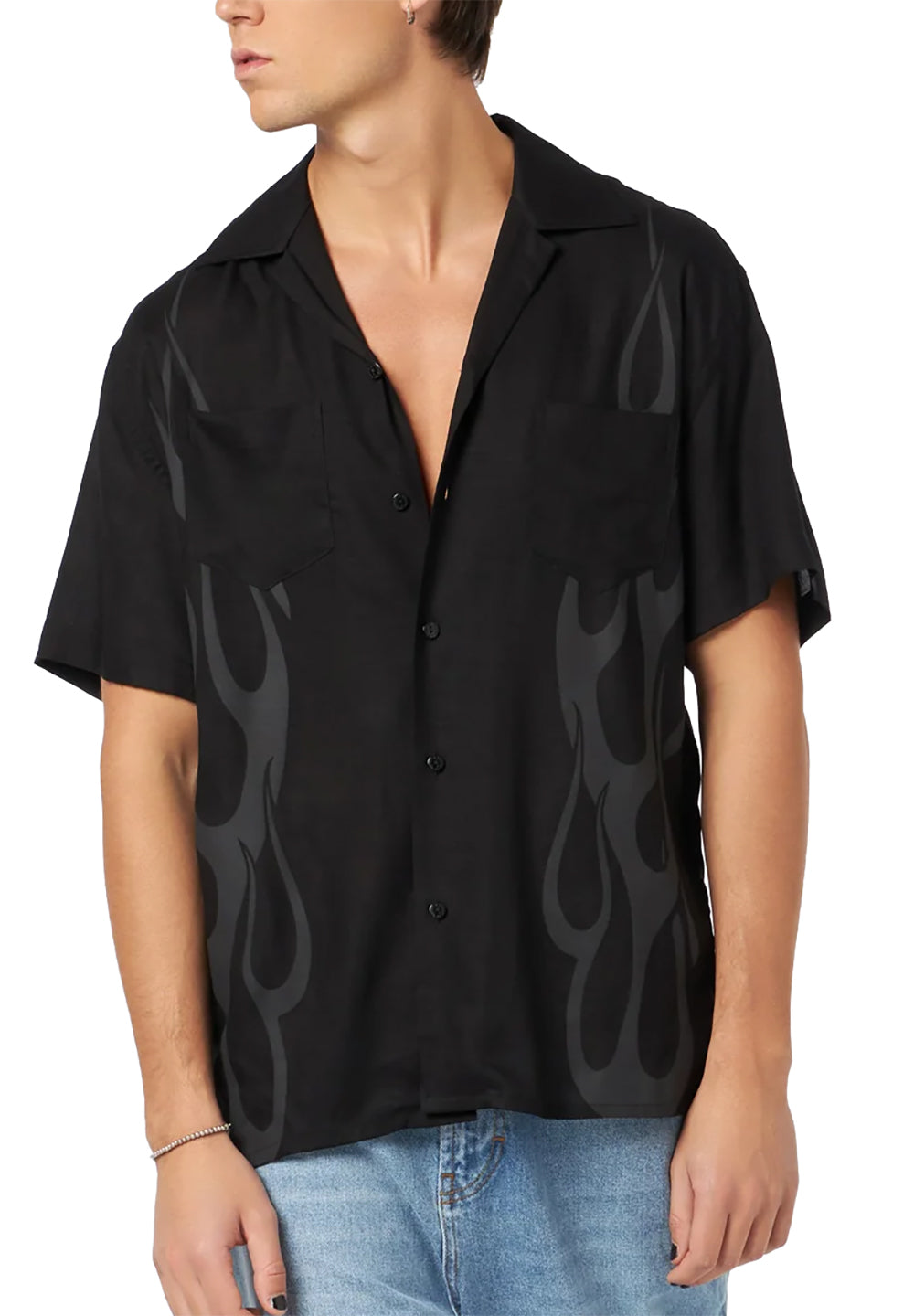 Shirt with Tribal Flames