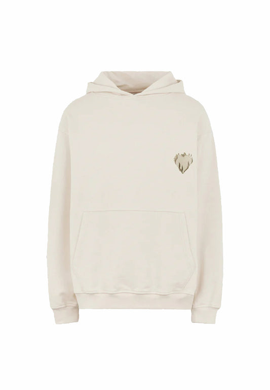 Sand Hoodie With Embroidered Logo