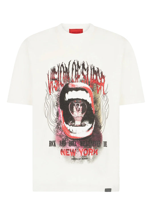 T-shirt with "Cobra Mouth" Print