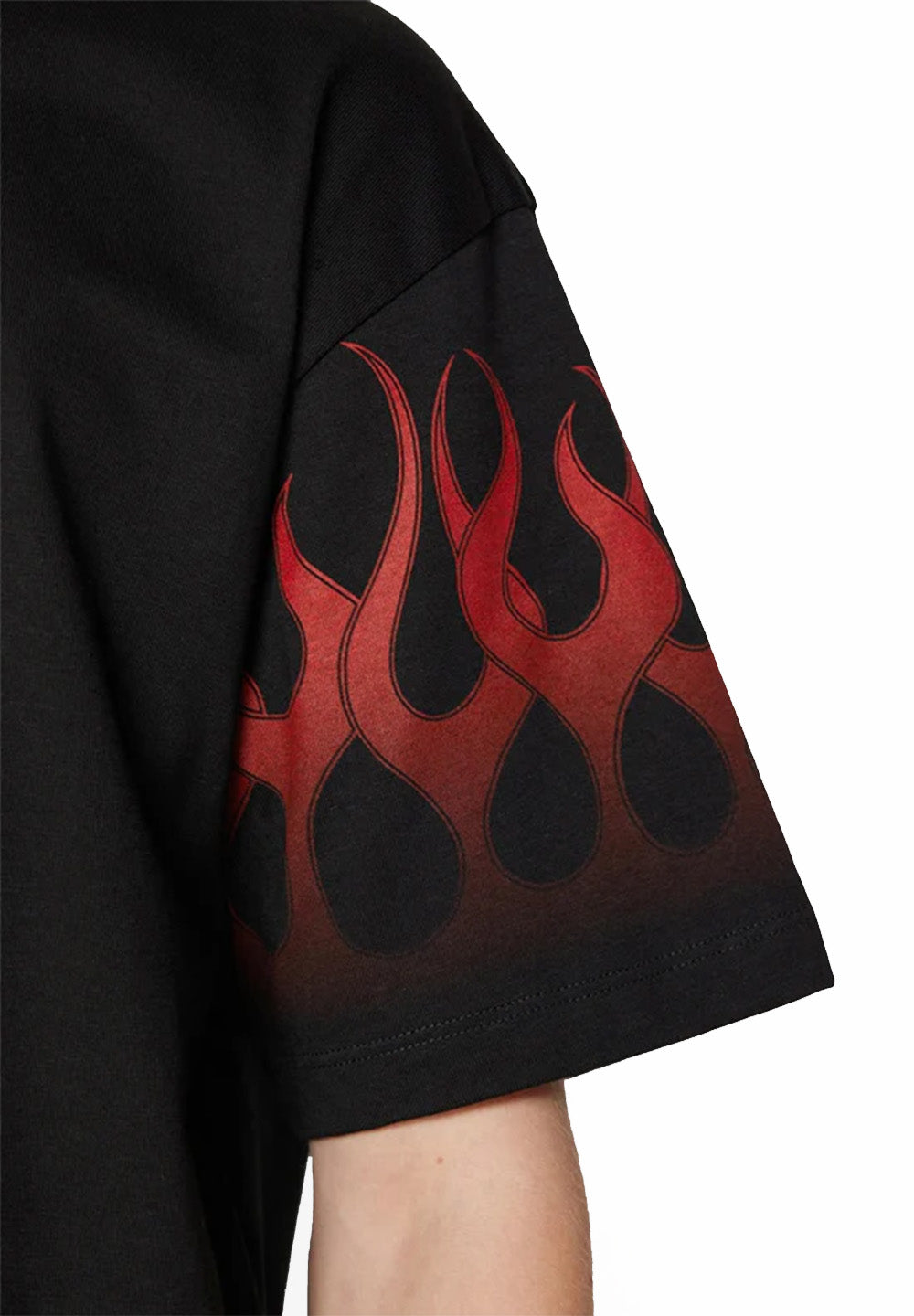 T-Shirt With Red Flames