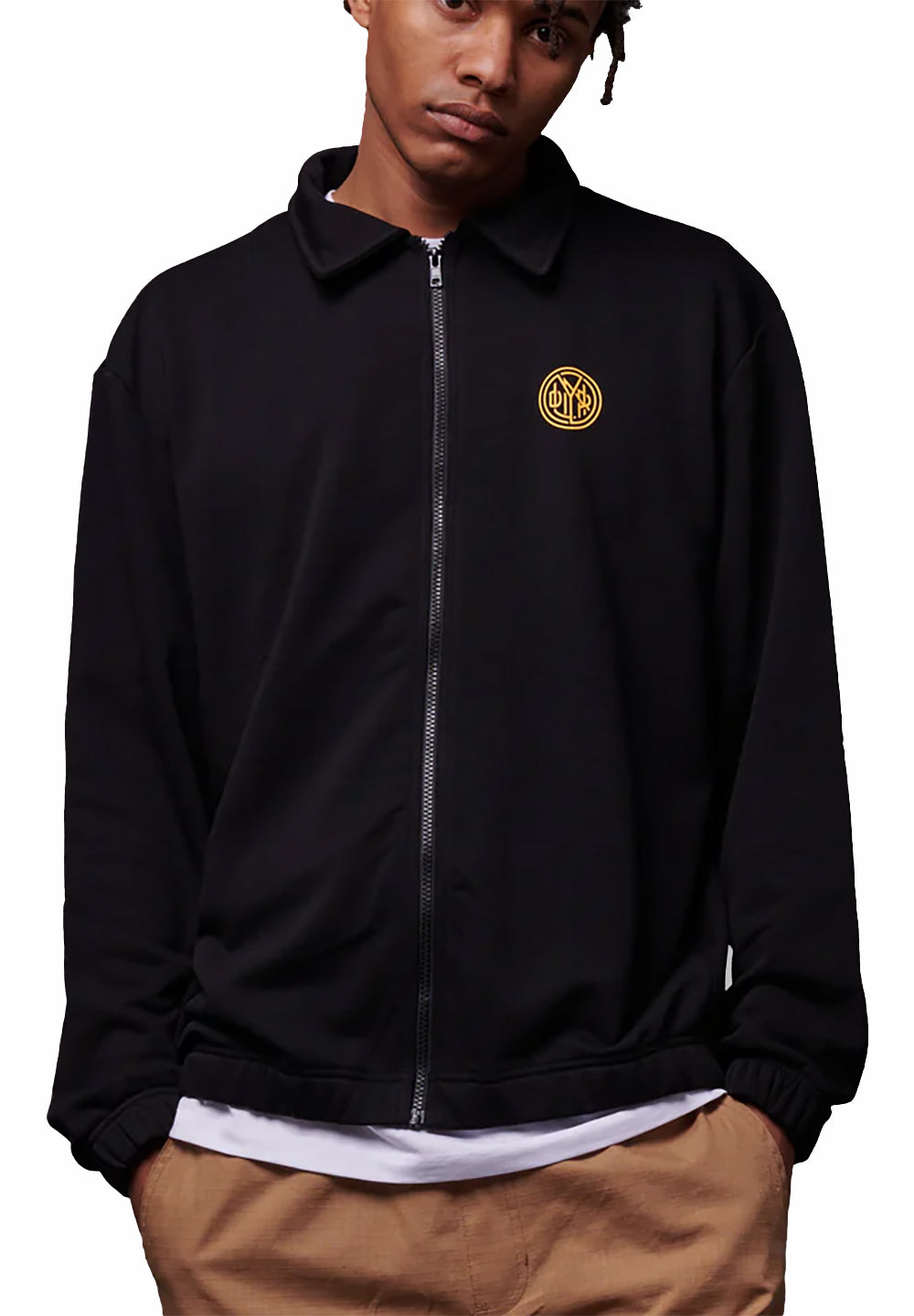 Badge Round Logo Zip Sweatshirt