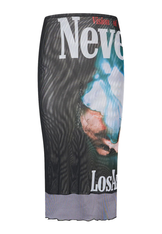 Skirt with All Over Never Stop Print